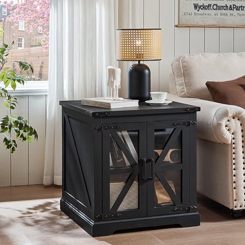 24'' End Table with Charger for Living Room