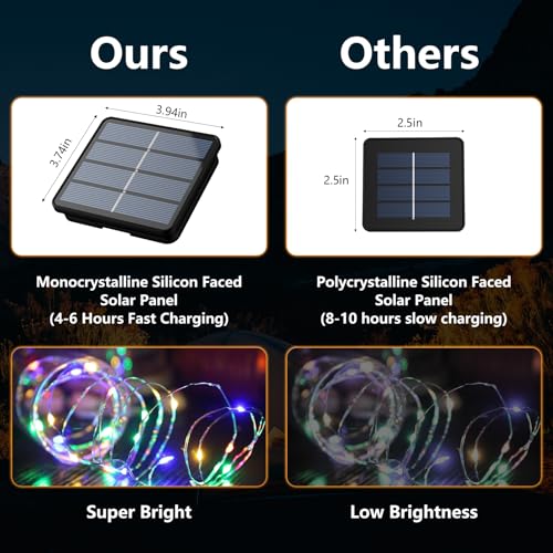 2 Pack 200 LED Solar Fairy Lights Outdoor (2 Count)