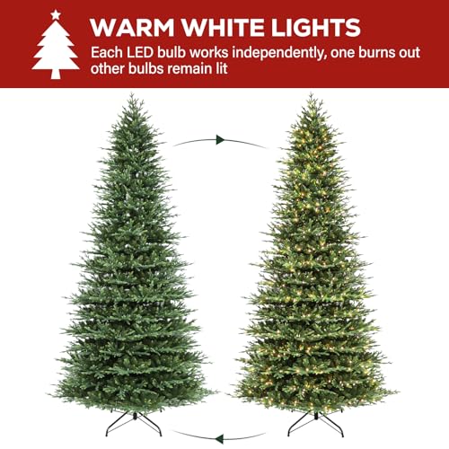 12 ft Prelit Artificial Christmas Tree with 850 Warm White LEDs