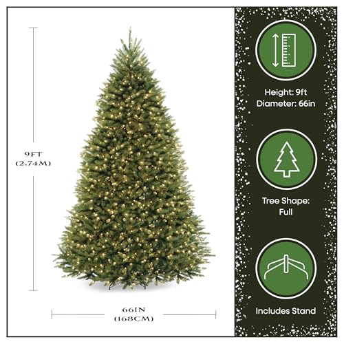 9ft Pre Lit Dunhill Fir Artificial Christmas Tree