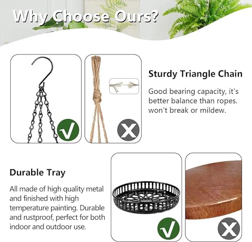 2 Tier Hanging Planters for Indoor Outdoor Plants