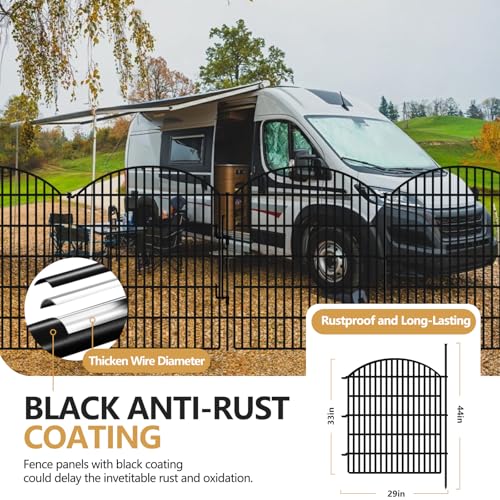 10 Panels Garden Fence Animal Barrier with Lock
