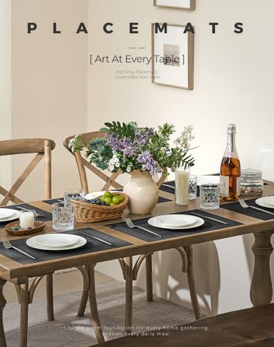 Black Frame Placemats Set of 4 (4 Count)