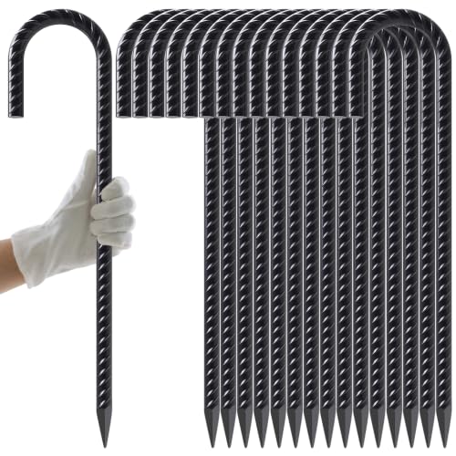J Hook Rebar Stakes 16 Inch Tent Stakes Heavy Duty 3 (16 Count)