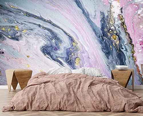 Gilding Marble Pink wall Mural Wallpaper for Bedroom 178" x 117" (144.6 Sq Ft)