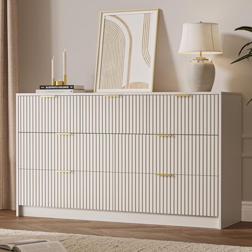 Beige 7 Drawer Dresser for Bedroom