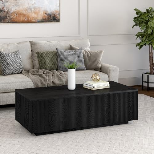 48" Modern Fluted Coffee Table