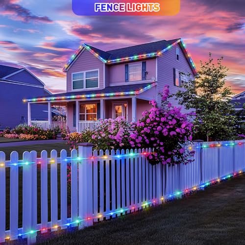 2 Pack 100 LED Solar Rope Lights Outdoor (66 Foot)