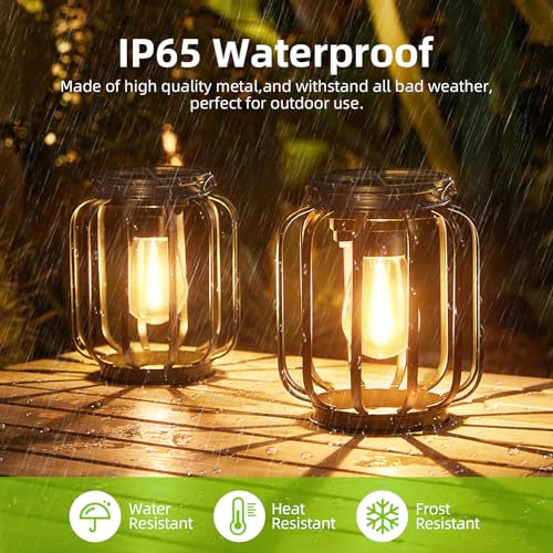 Solar Hanging Lanterns Outdoor Waterproof (4 Count)