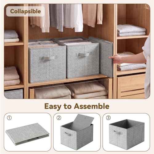 Closet Storage Bins with Handles (3 Count)