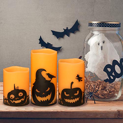 Halloween Pumpin Flameless Candles (3 Count)
