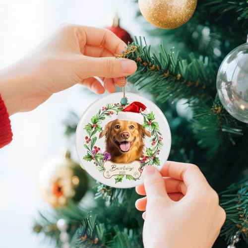 Personalized Dog Ornaments for Christmas Tree with Photo