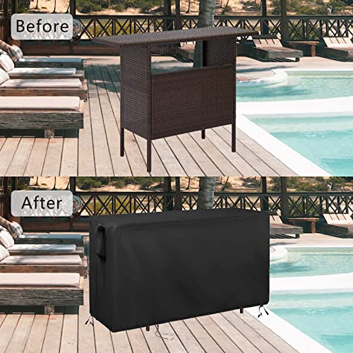 Outdoor Table Cover for Outdoor Bar Table 55''L x 19''W x 36''H