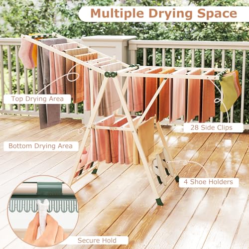 Foldable Metal Clothes Drying Rack
