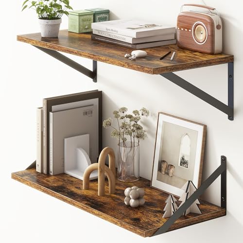 Deep Floating Shelves for Wall (2 Count)