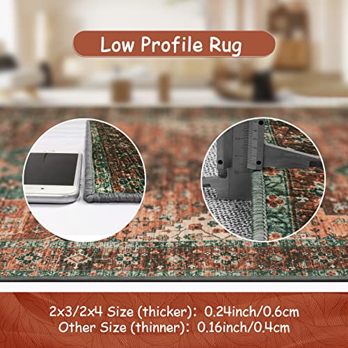 Ultra Thin Washable Vintage Area Rug