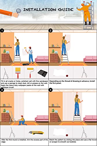 Dark Floral Wallpaper Peony Flowers Wall Mural Wallpaper for Girls Bedroom (94 Sq Ft)