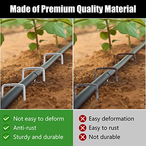 6 Inch 25 Pack Galvanized Landscape Staples 11 Gauge Anti (25 Count)