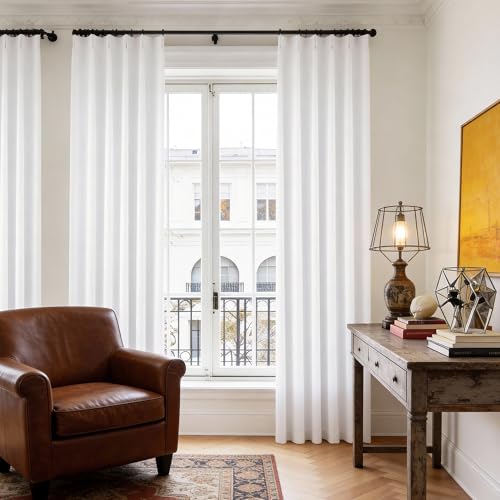 White Room Darkening Curtains 108 Inches Long
