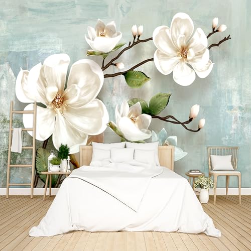 3D Floral Modern Wallpaper Peel and Stick Flowers wall Mural for Bedroom Living Room