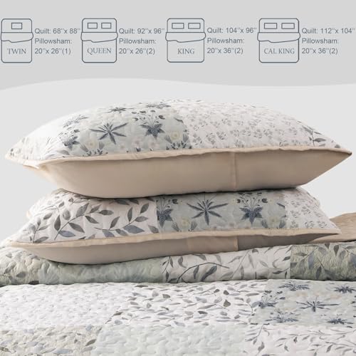 Reversible Boho Quilt King Size Gray