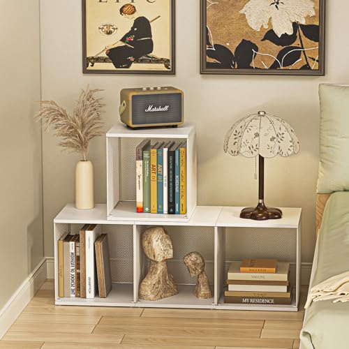 2 Cube Organizer Bookshelves DIY Variable Stackable Cube Storage Organizer for Kid Bedroom (2 Count)