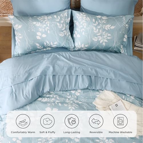 Floral Sky Blue Comforter Set