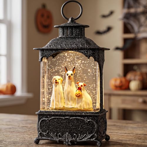 Halloween Snow Globe Lantern Ghost Dog Halloween Decor Indoor