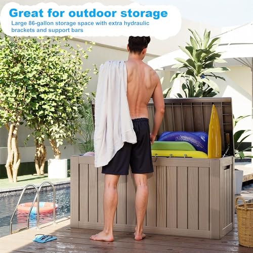 80 Gallon Deck Boxes Outdoor Waterproof