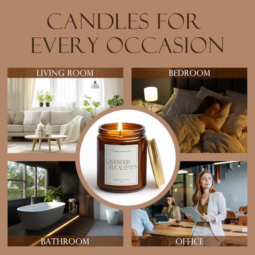 Lavender Eucalyptus Scented Candle for Home (14 Ounce)
