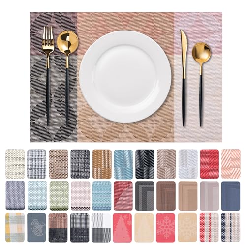 Placemats Set of 6 Washable Indoor (6 Count)