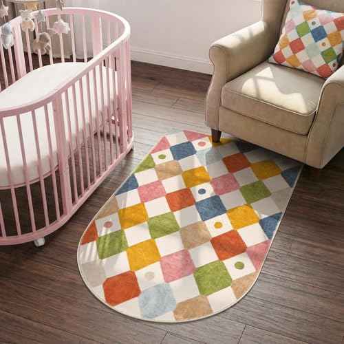 3x5 Washable Kids Rug Colorful Nursery Study Corner Arch Chair Mat (72 Sq Ft)