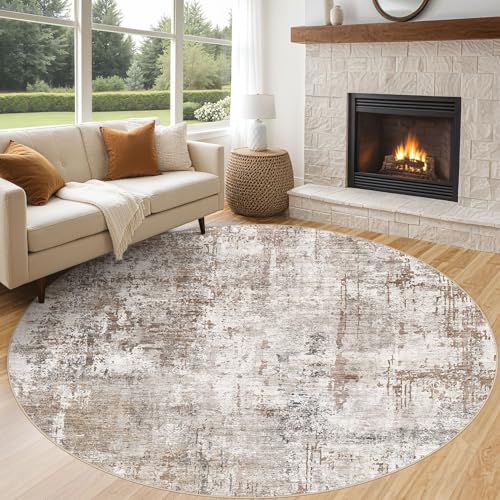 8ft Round Area Rug Living Room Rugs (24 Count)