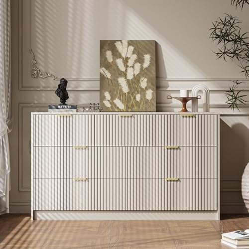 Beige 7 Drawer Dresser for Bedroom