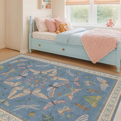 Insect 3x5 Washable Stain Resistant Rugs for Large Kitchen (15 Sq Ft)