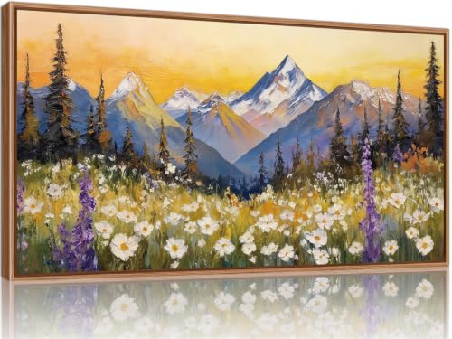 Boho Mountain Framed Canvas Wall Art