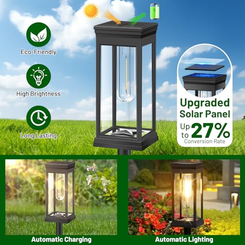6 Pack Solar Pathway Lights Outdoor (6 Count)