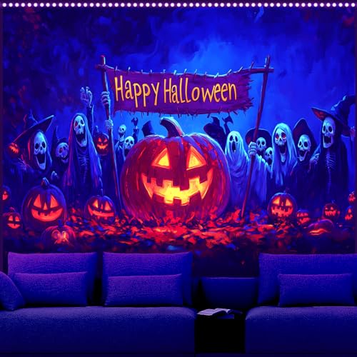 UV Reactive Halloween Tapestry