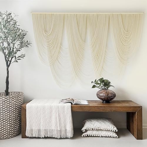 Macrame Wall Hanging Yarn Art Fiber Craftsmanship Tapestry 57"W*41"L