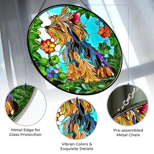 Yorkie Stained Glass Suncather Window Hangings