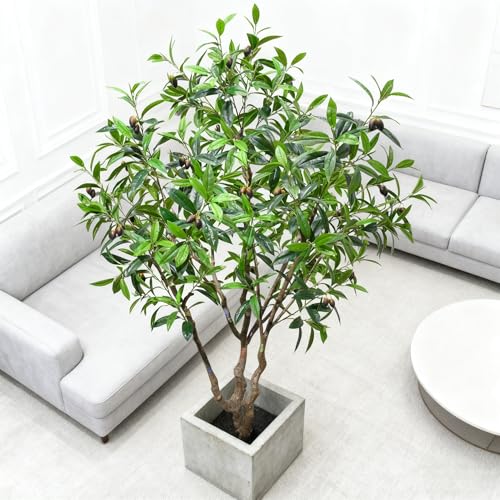 7.5ft Large Realistic Artificial Olive Tree with Olives