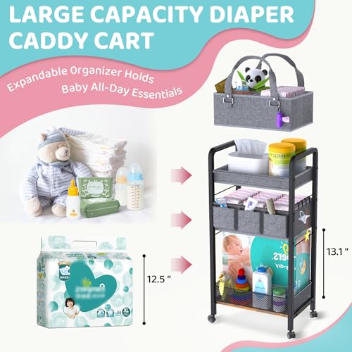 2IN1 Baby Diaper Caddy Organizer