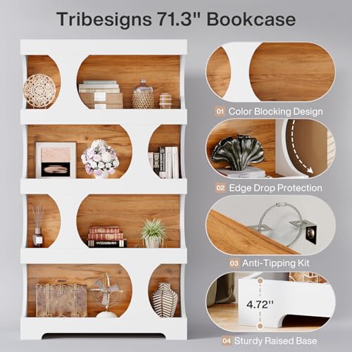 71" Tall Bookcase Set of 2