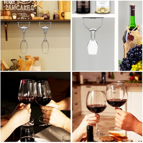 5 Pack Wine Glass Rack Stainless Steel Wine Glass Holder (5 Count)