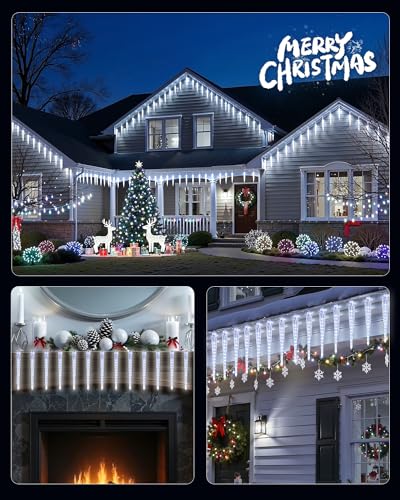 Christmas Icicle Lights Outdoor (20 Foot)