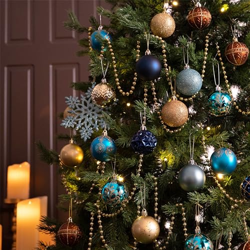 50ct Christmas Tree Decorations Ball Ornaments 2 Inches (50 Count)