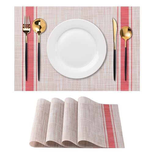 Placemats Set of 4 Washable Indoor (4 Count)