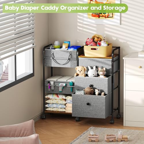 2In1 Baby Diaper Caddy Organizer and Storage