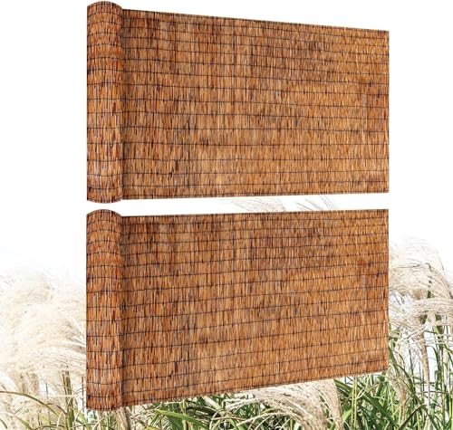 Natural Reed Fencing Roll 4.6x16.4FT Privacy Screen for Patio (150.656 Sq Ft)