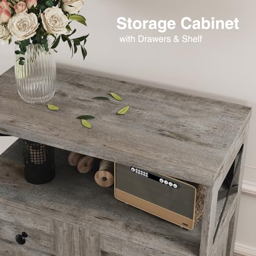 Farmhouse Storage Cabinet Set of 2 (2 Count)